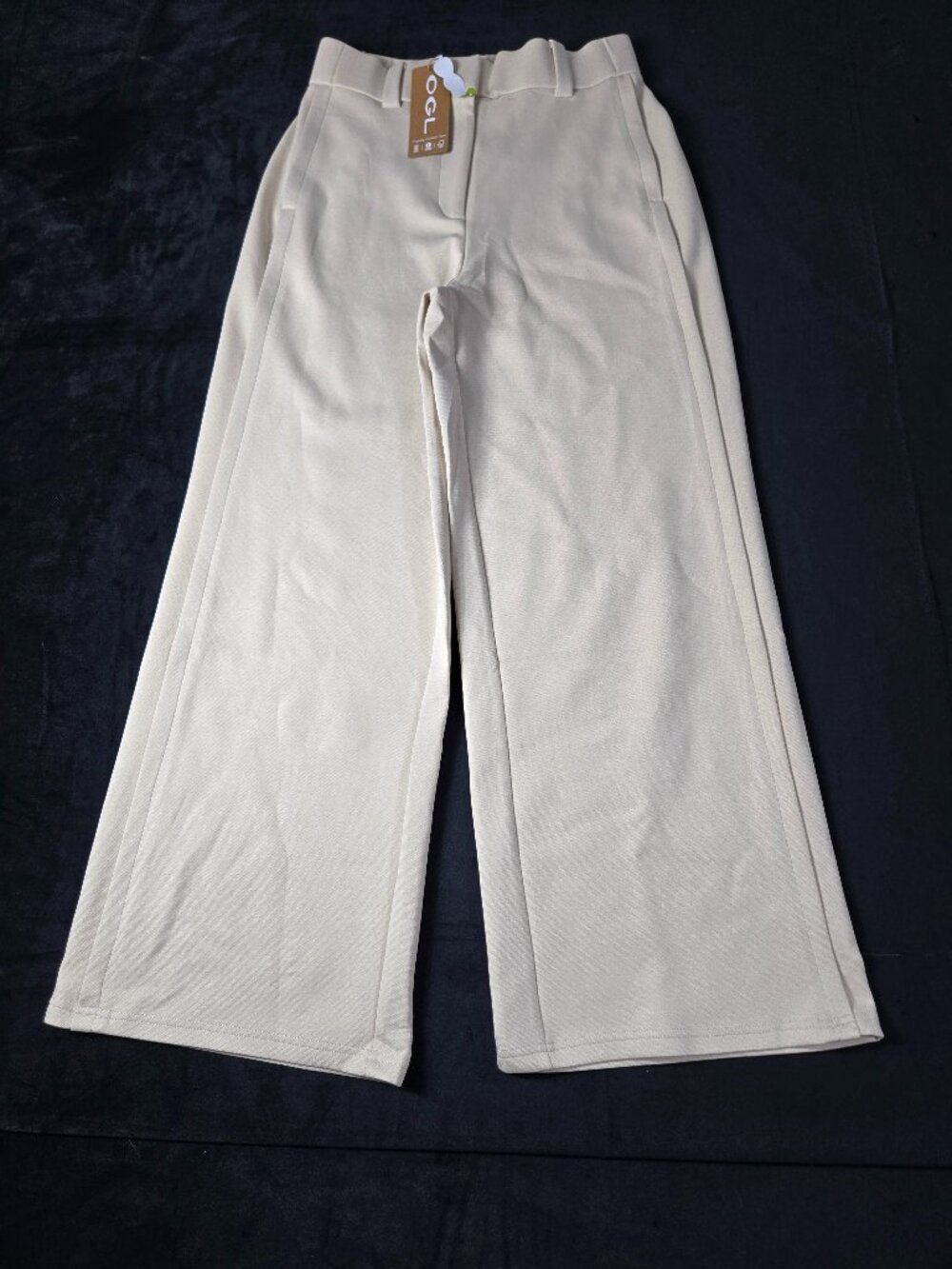 OGL Move Women's M Petite Beige Mid Rise Straight Leg Pants NWT